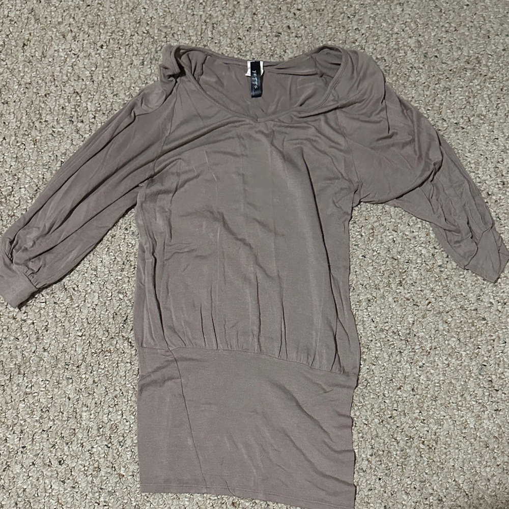 Women's Taupe Tunic Top